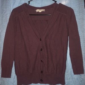 purple cardigan shirt